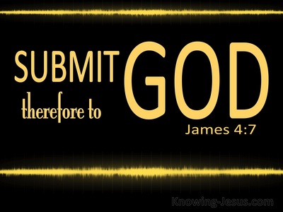 James 4:7 Submit To God And Resist The Devil (gold)
